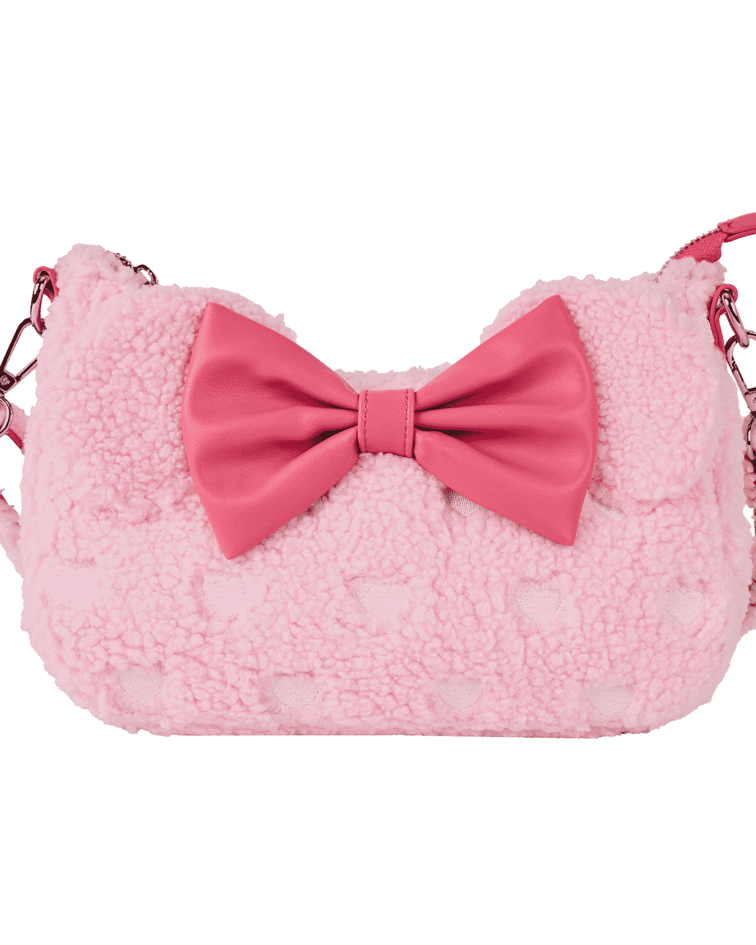 Minnie Mouse Exclusive Hearts Strawberry Scented Sherpa Crossbody Bag