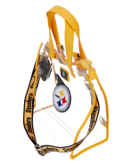 NFL Pittsburgh Steelers Clear Convertible Backpack & Tote Crossbody Stadium Bag - Image 5