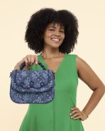 Loungefly Blue Checkered Crossbody Bag - Image 2