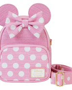 Minnie Mouse Woven Texture Convertible Mini Backpack & Crossbody Bag