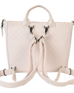 Minnie Mouse Checkered Texture Convertible Backpack & Tote Crossbody Bag - Image 5