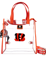 NFL Cincinnati Bengals Clear Convertible Backpack & Tote Crossbody Stadium Bag