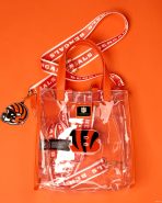 NFL Cincinnati Bengals Clear Convertible Backpack & Tote Crossbody Stadium Bag - Image 2