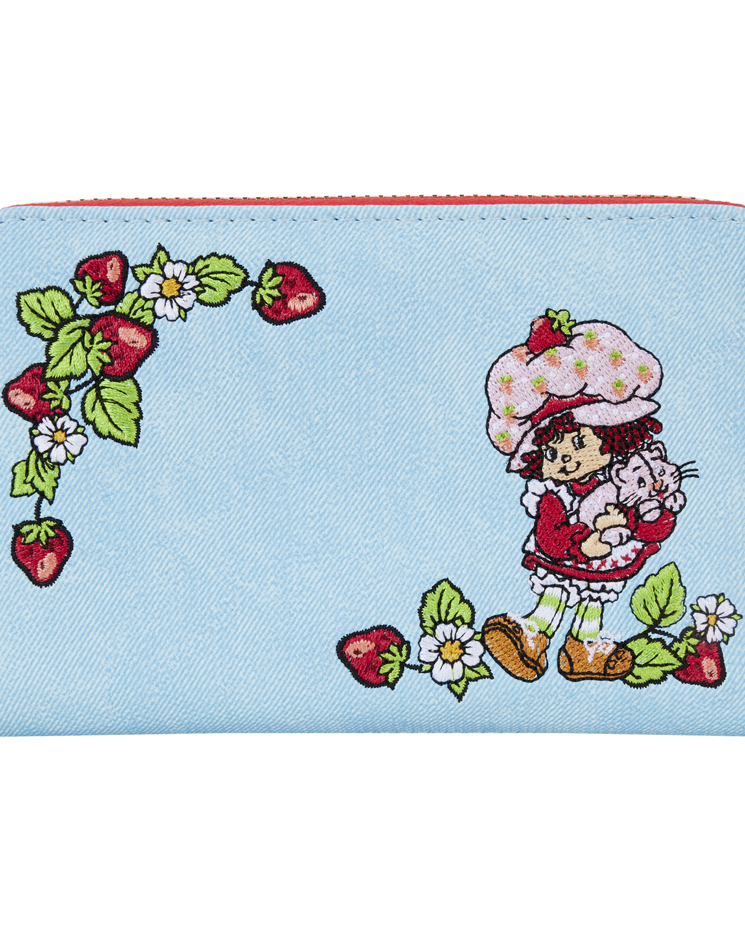 Strawberry Shortcake Denim Zip Around Wallet