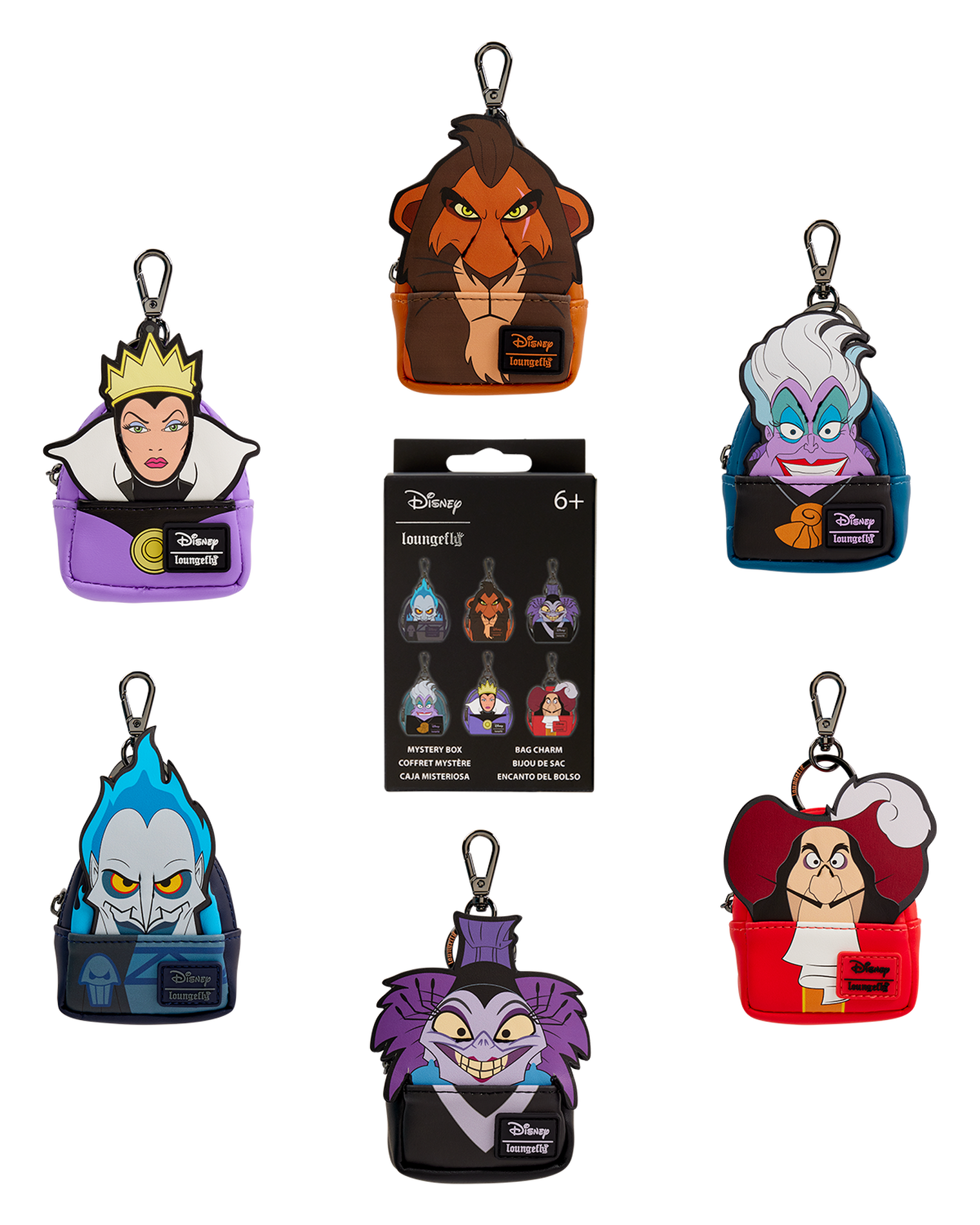 Disney Villains Cosplay Mystery Mini Backpack Keychain Charm