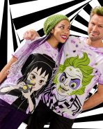 Beetlejuice & Lydia Deetz Reversible Tie-Dye Unisex Tee - Image 2