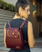 Loungefly The Lilly Red Convertible Mini Backpack & Crossbody Pin Trader Bag - Image 3