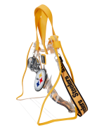 NFL Pittsburgh Steelers Clear Convertible Backpack & Tote Crossbody Stadium Bag - Image 4