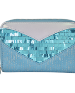 Frozen Elsa Glitter Sequin Cosplay Zip Around Wallet