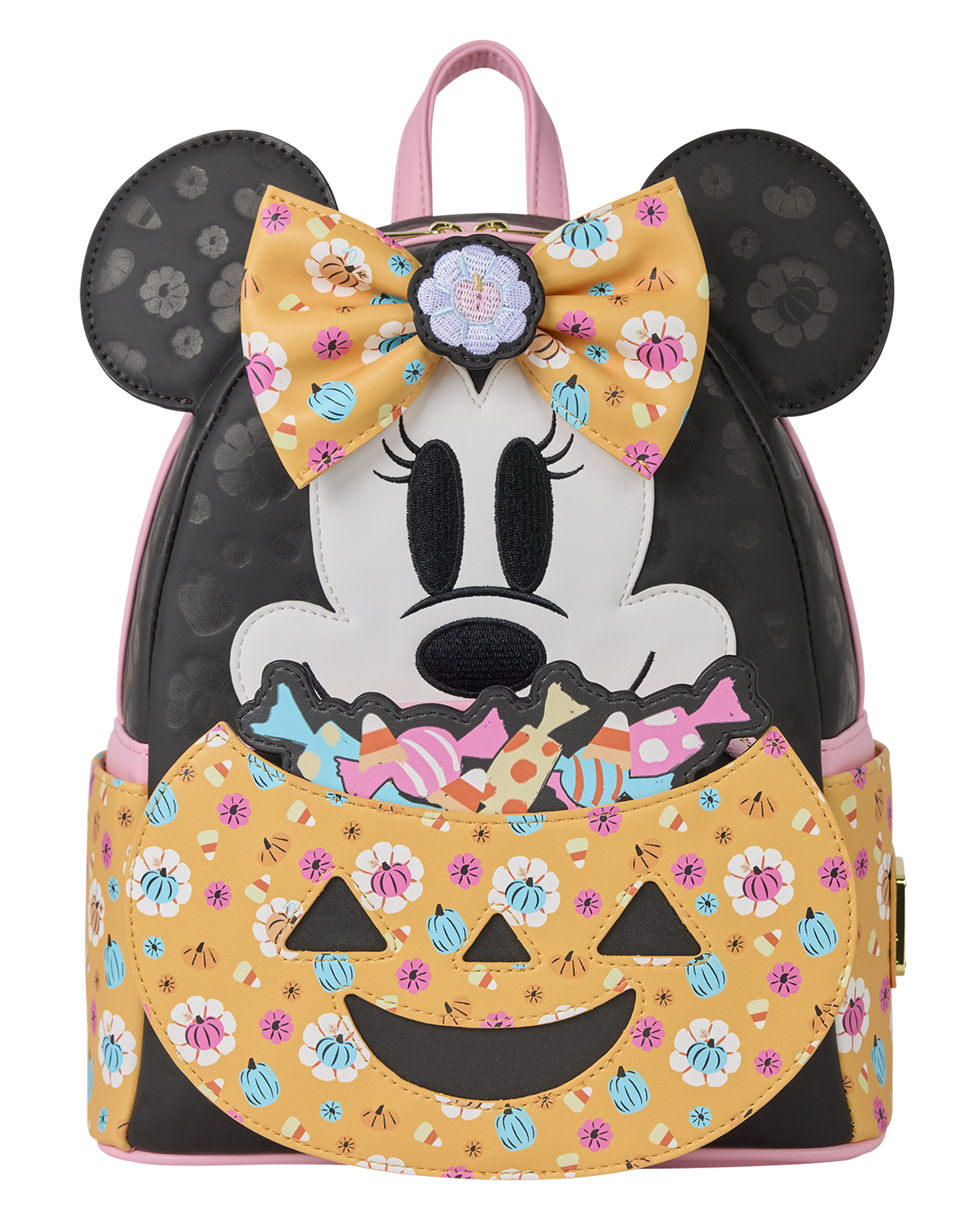 Minnie Mouse Cosplay Floral Pumpkin Glow Mini Backpack