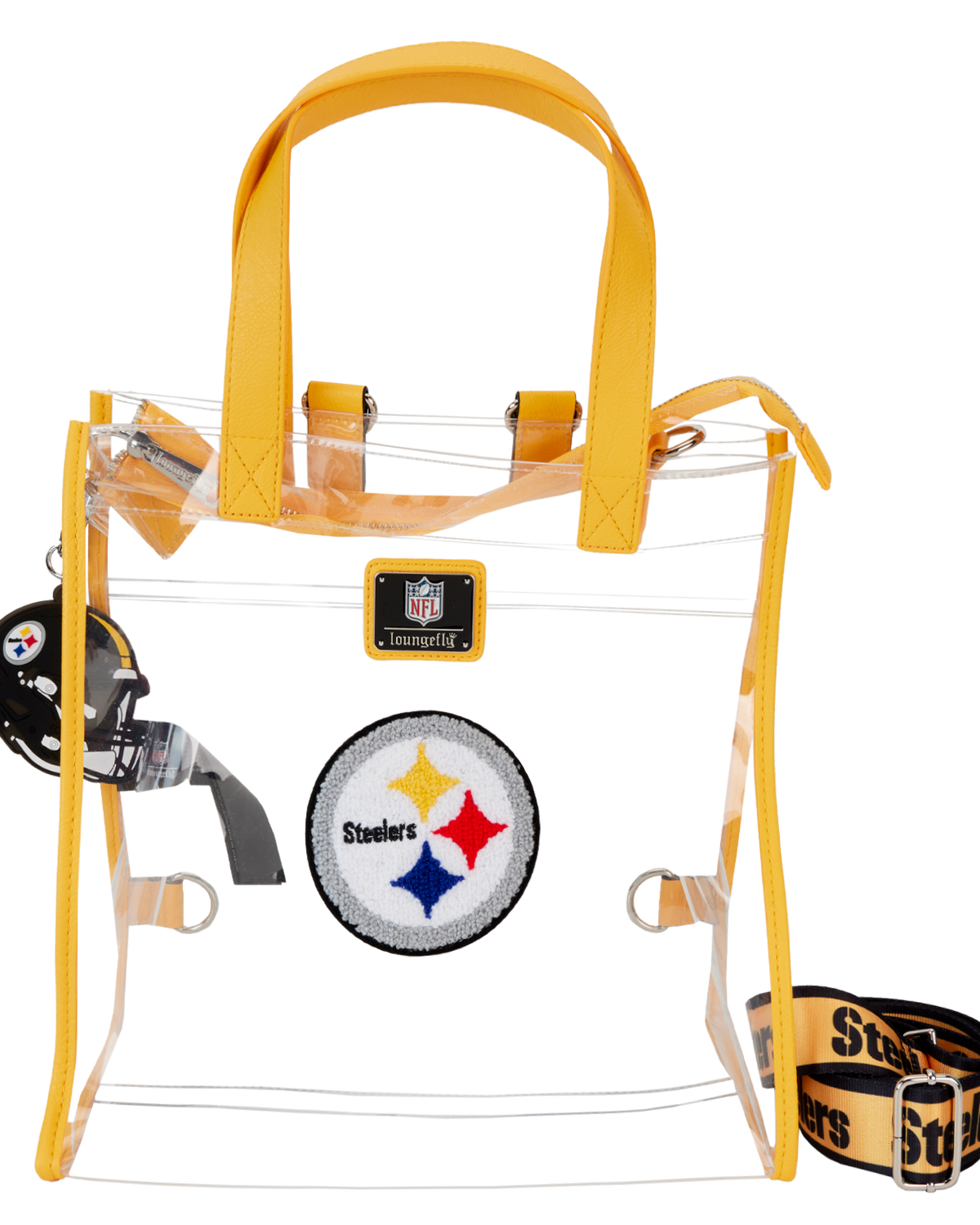 NFL Pittsburgh Steelers Clear Convertible Backpack & Tote Crossbody Stadium Bag
