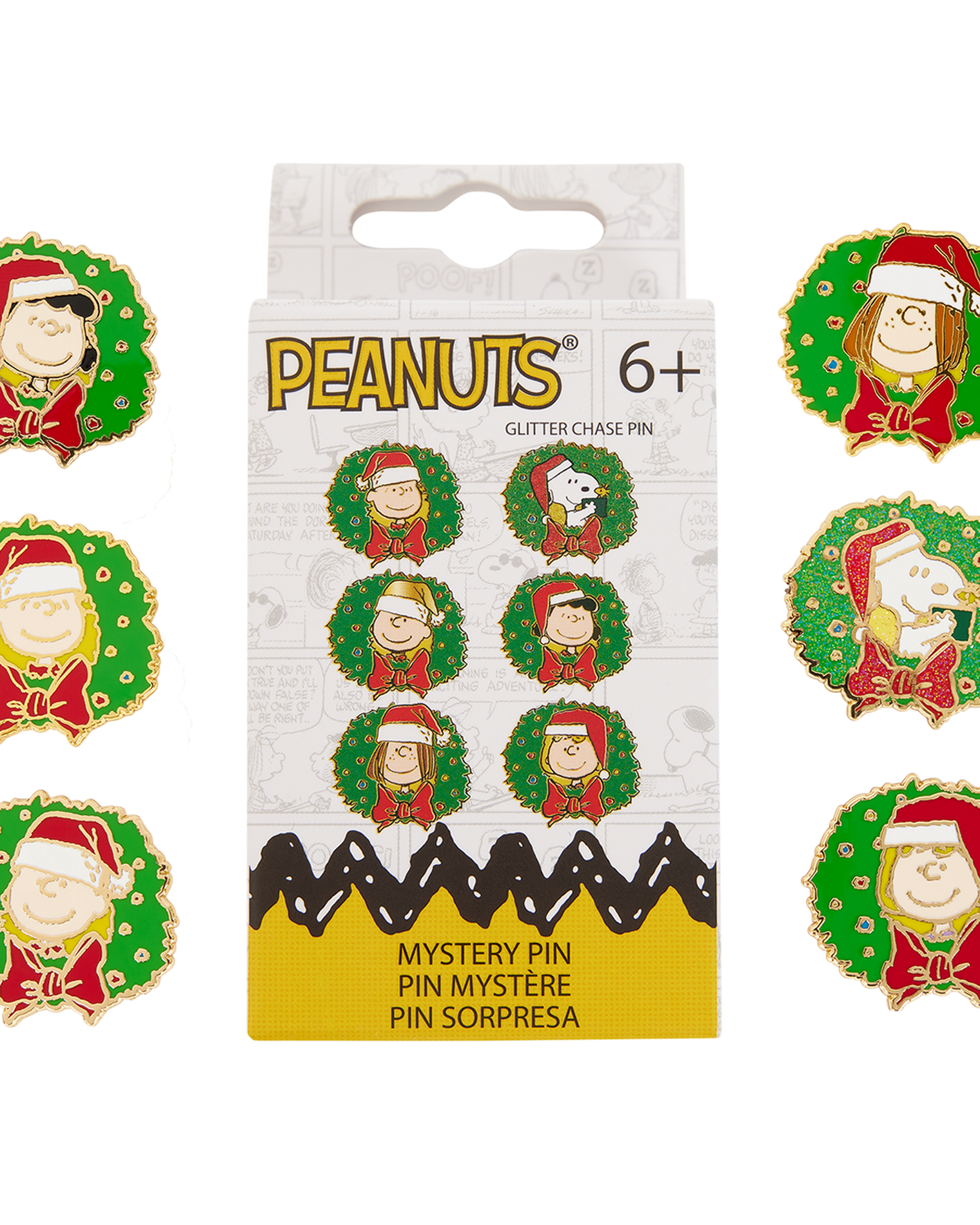 Peanuts Snoopy & Gang Holiday Wreath Mystery Box Pin