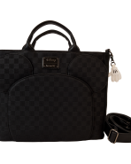 Mickey Mouse Checkered Texture Convertible Backpack & Tote Crossbody Bag