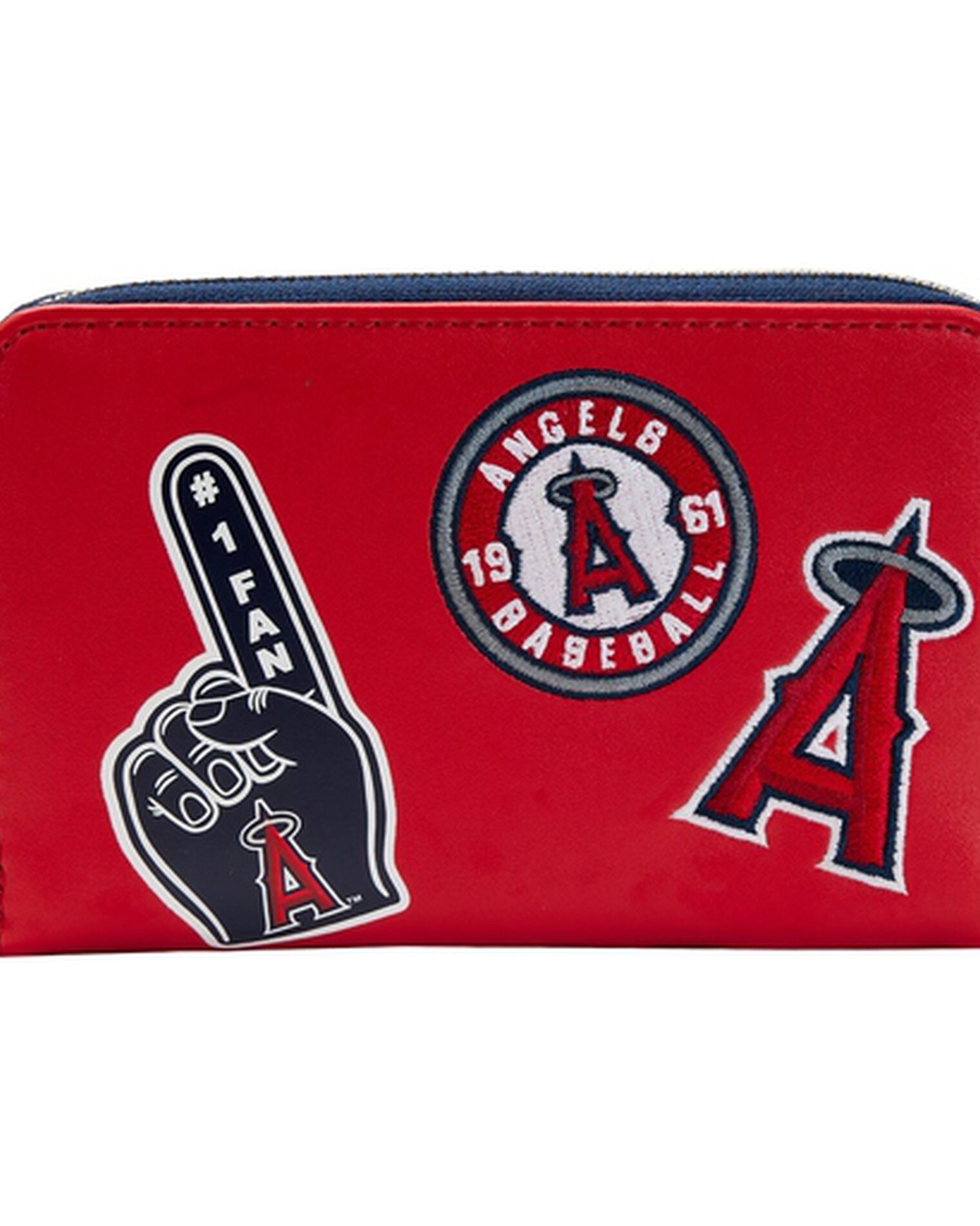 MLB LA Angels Patches Zip Around Wallet
