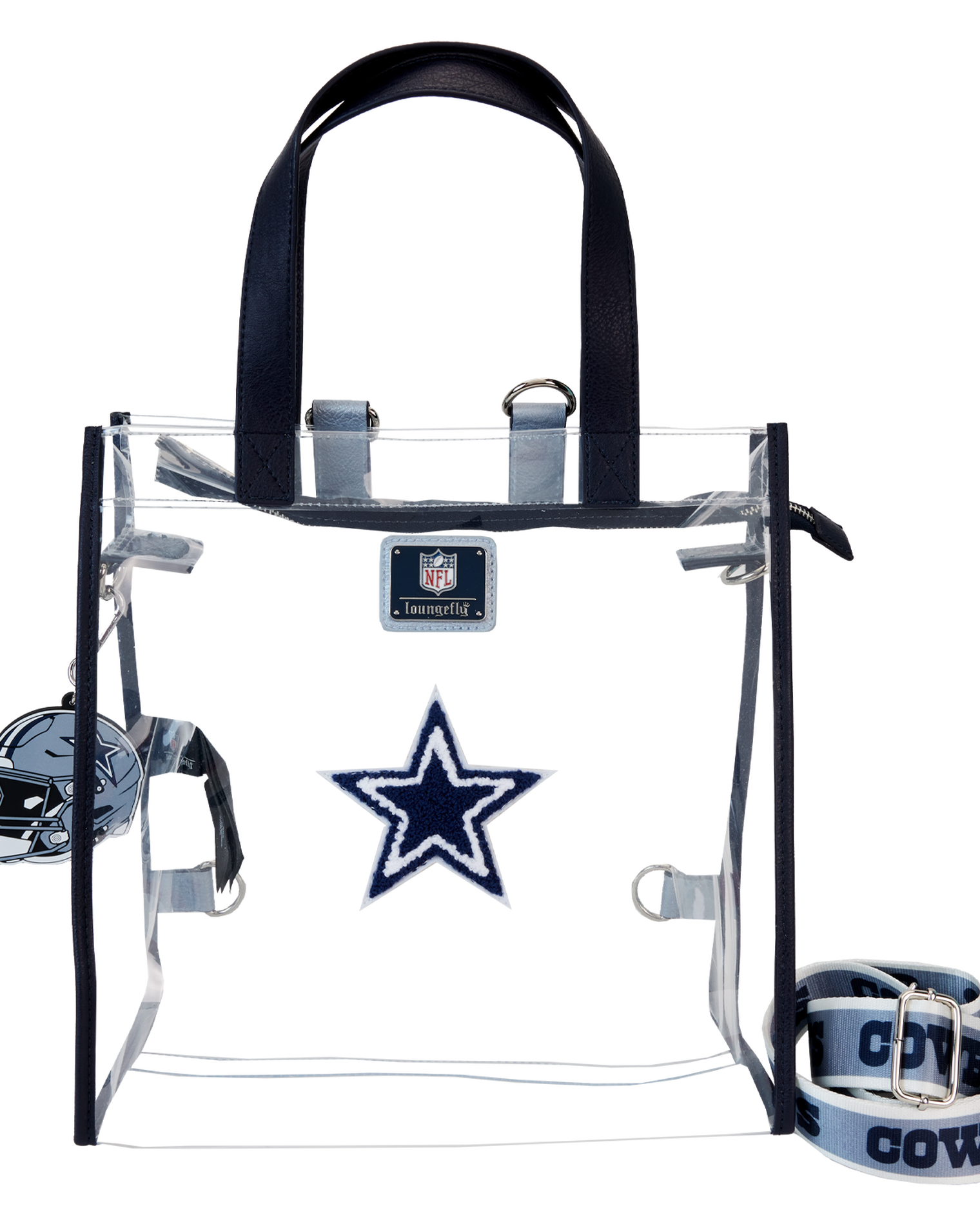 NFL Dallas Cowboys Clear Convertible Backpack & Tote Crossbody Stadium Bag