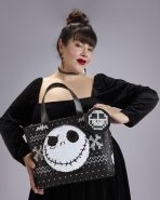 The Nightmare Before Christmas Jack Skellington Reversible Sequins Tote Crossbody Bag with Coin Bag - Image 3