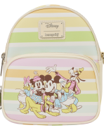Mickey & Friends Rainbow Stripes Convertible Mini Backpack & Crossbody Bag