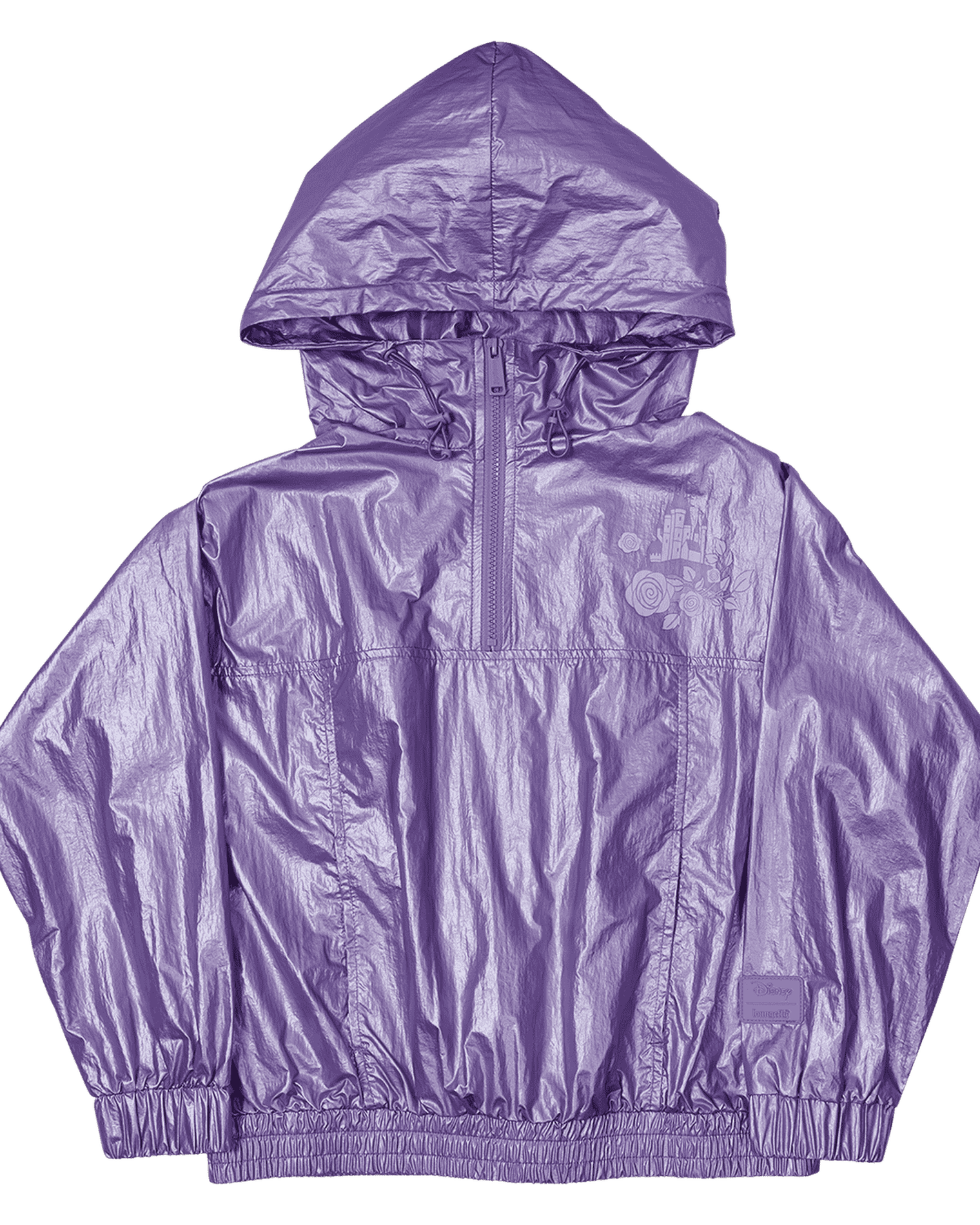 Sleeping Beauty Princess Aurora & Prince Phillip Floral Half-Zip Unisex Windbreaker Jacket