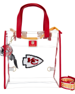 NFL Kansas City Chiefs Clear Convertible Backpack & Tote Crossbody Stadium Bag