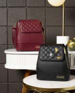 Loungefly The Lilly Black Convertible Mini Backpack & Crossbody Pin Trader Bag - Image 3