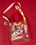 NFL Kansas City Chiefs Clear Convertible Backpack & Tote Crossbody Stadium Bag - Image 2