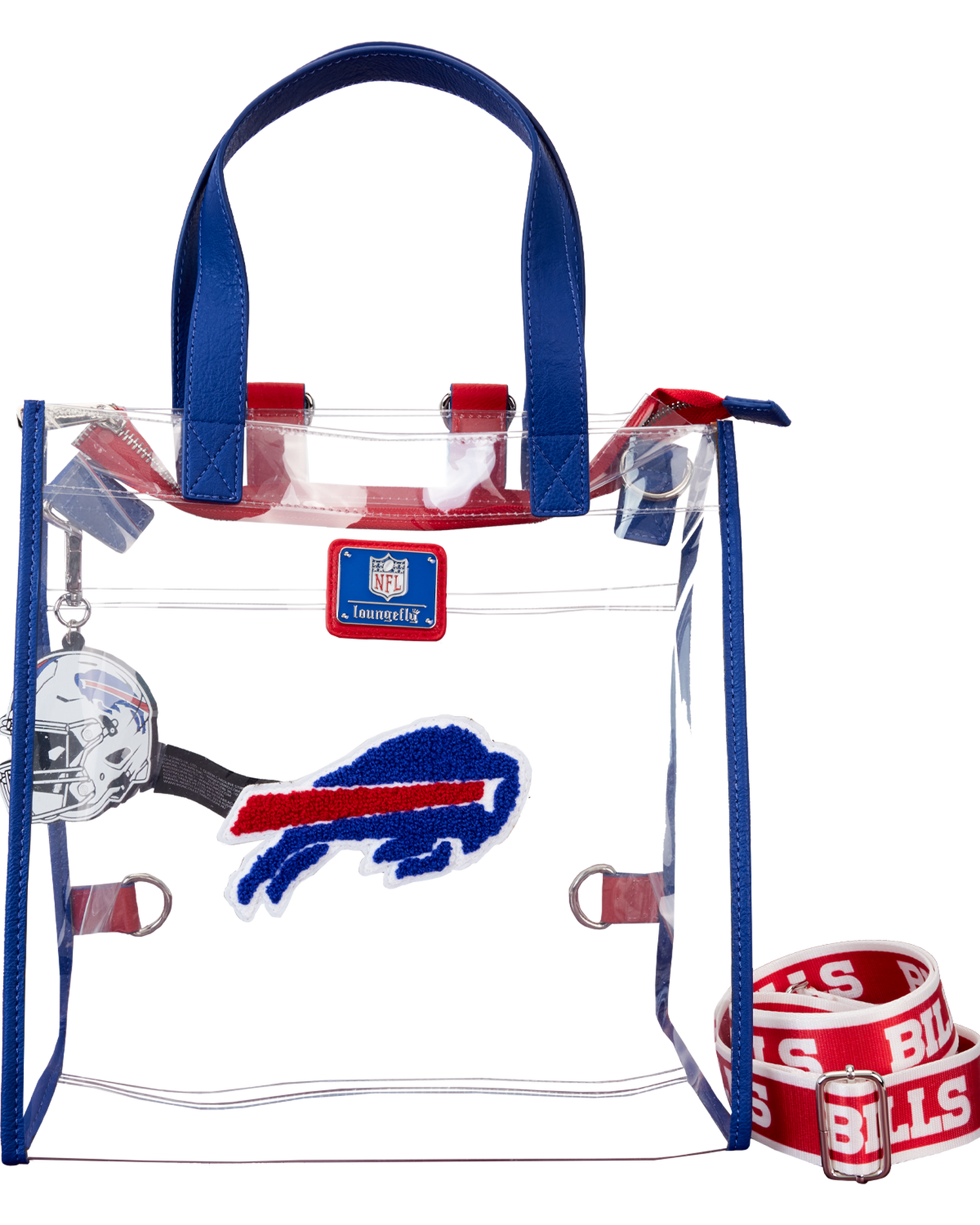NFL Buffalo Bills Clear Convertible Backpack & Tote Crossbody Stadium Bag