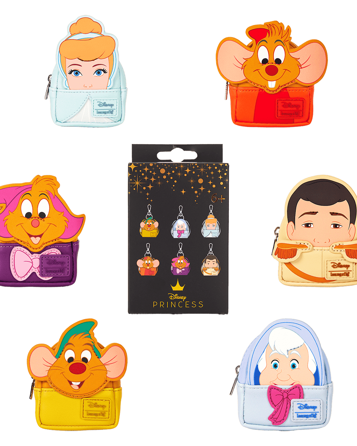 Cinderella 75th Anniversary Cosplay Mystery Mini Backpack Keychain Charm