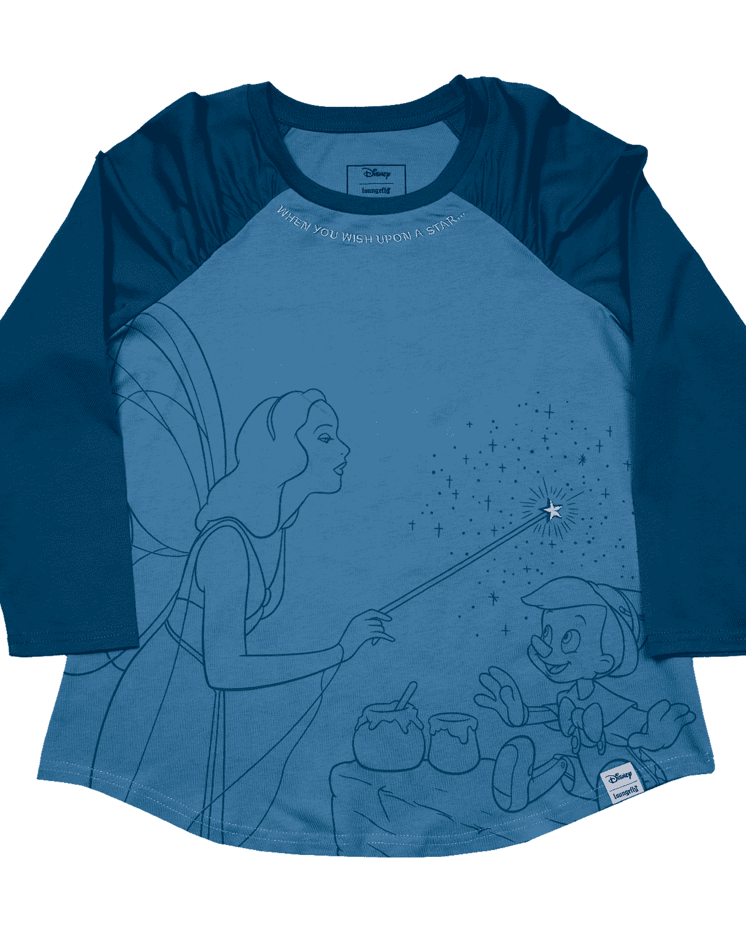 Pinocchio Blue Fairy Unisex Raglan Tee