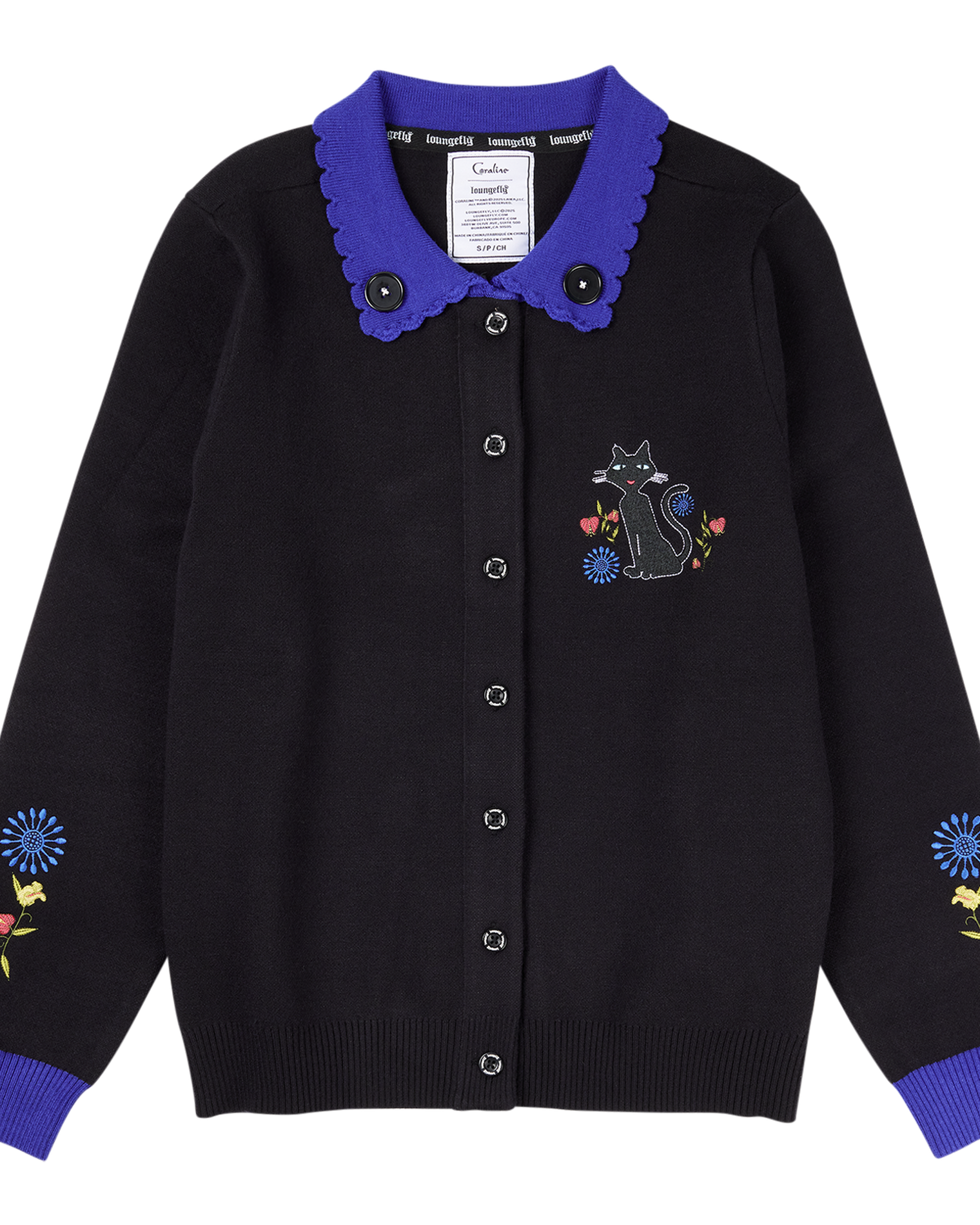 Coraline Floral Cat Collared Cardigan