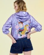 Sleeping Beauty Princess Aurora & Prince Phillip Floral Half-Zip Unisex Windbreaker Jacket - Image 2