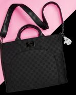 Mickey Mouse Checkered Texture Convertible Backpack & Tote Crossbody Bag - Image 2