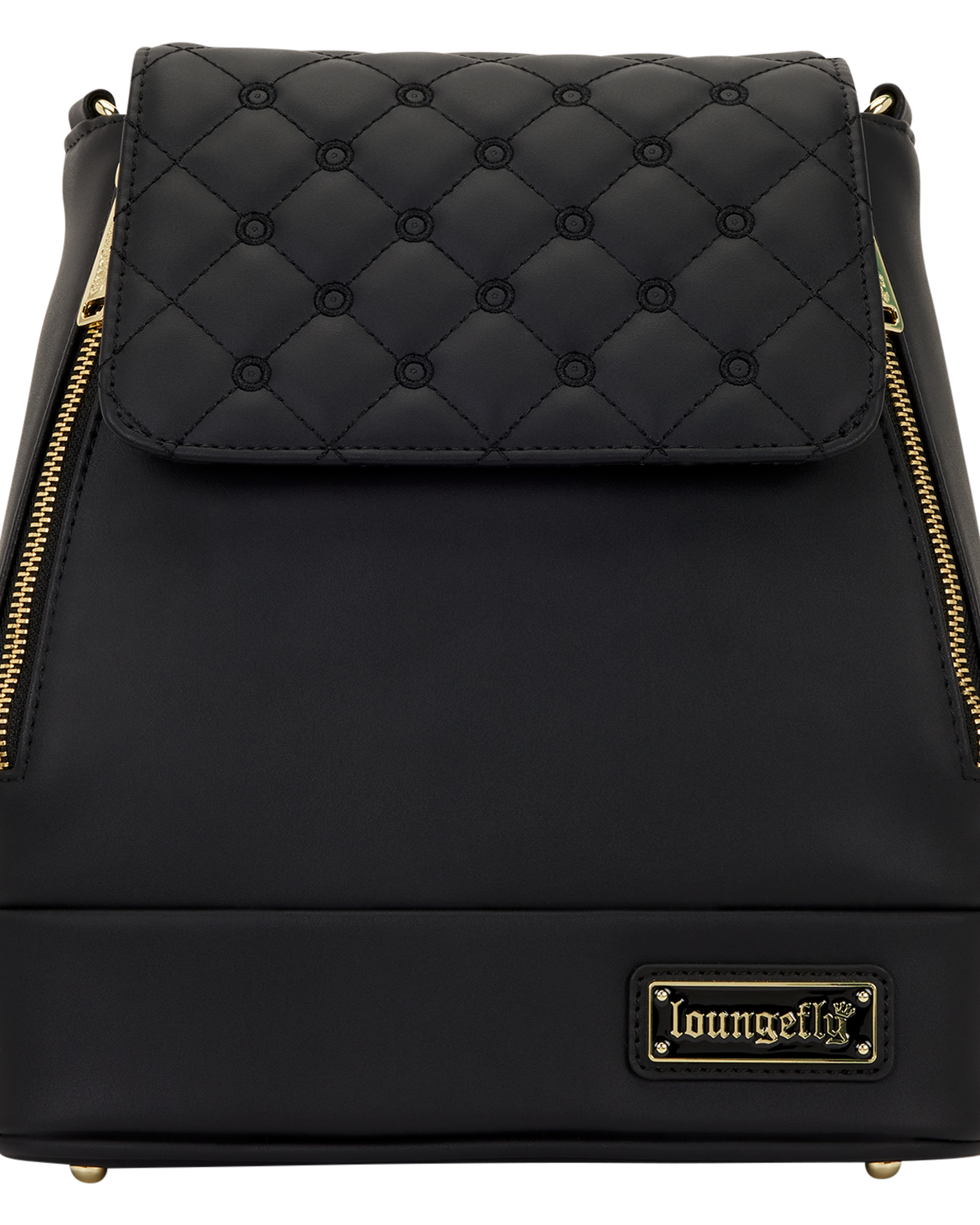 Loungefly The Lilly Black Convertible Mini Backpack & Crossbody Pin Trader Bag