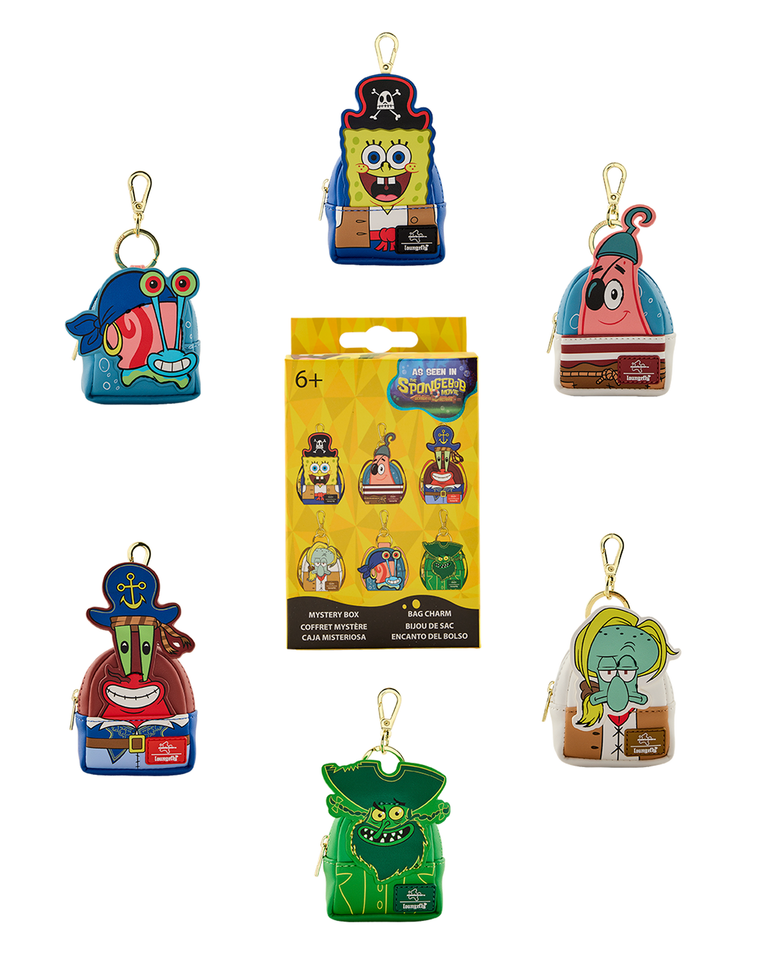 SpongeBob SquarePants Cosplay Mystery Mini Backpack Keychain Charm