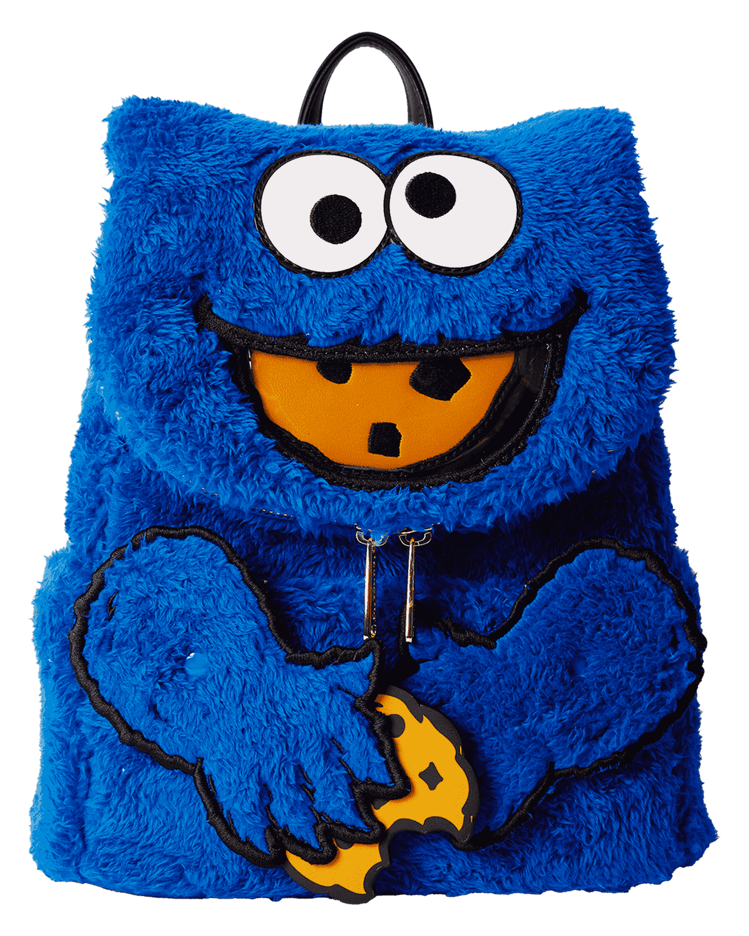 Sesame Street Cookie Monster Plush Cosplay Mini Backpack With Coin Bag