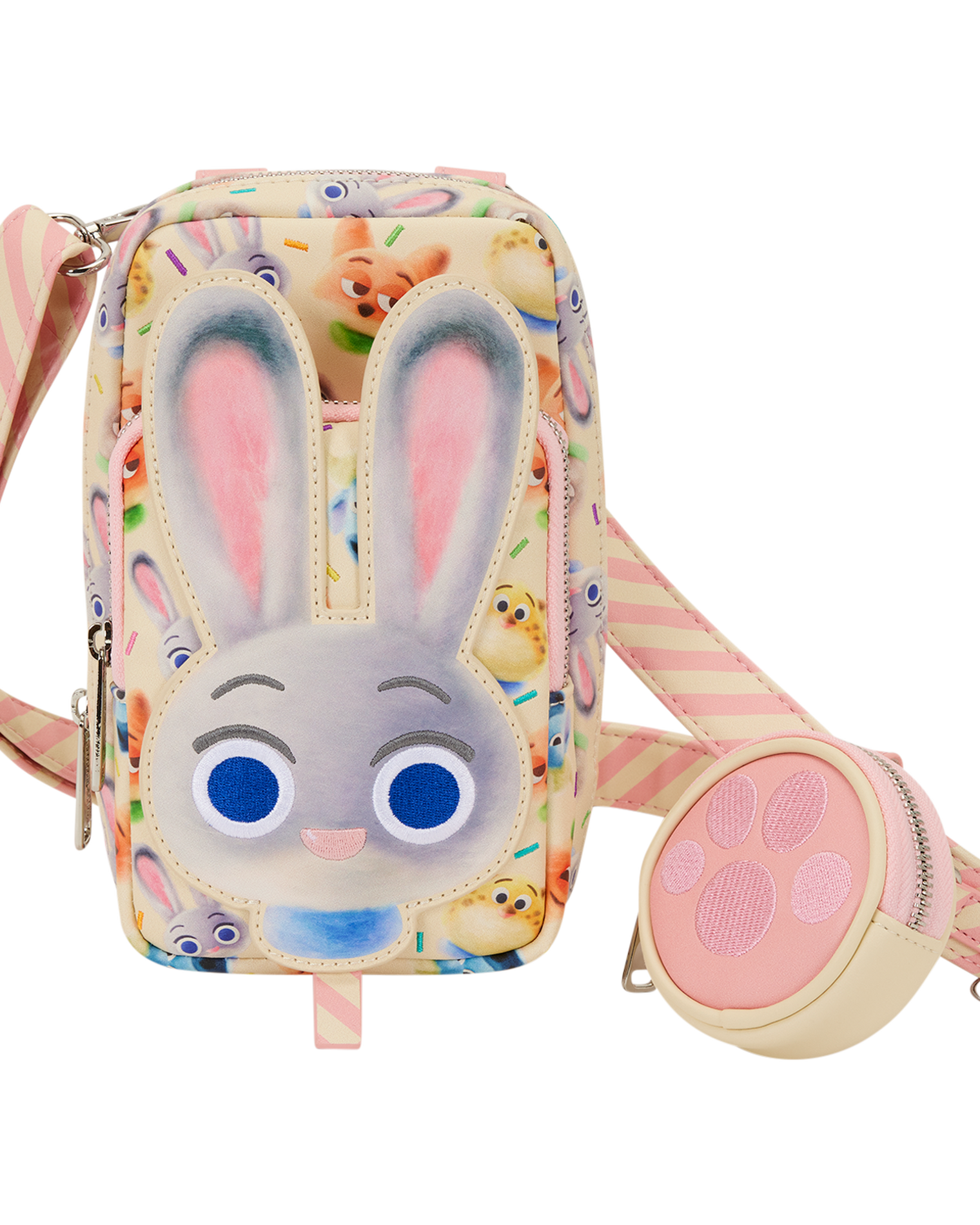 Zootopia 2 Judy Hopps Cotton Candy Cosplay Cell Phone Crossbody Bag with Coin Bag