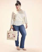 Loungefly Cream & Red Floral Convertible Backpack and Tote Crossbody Bag - Image 2