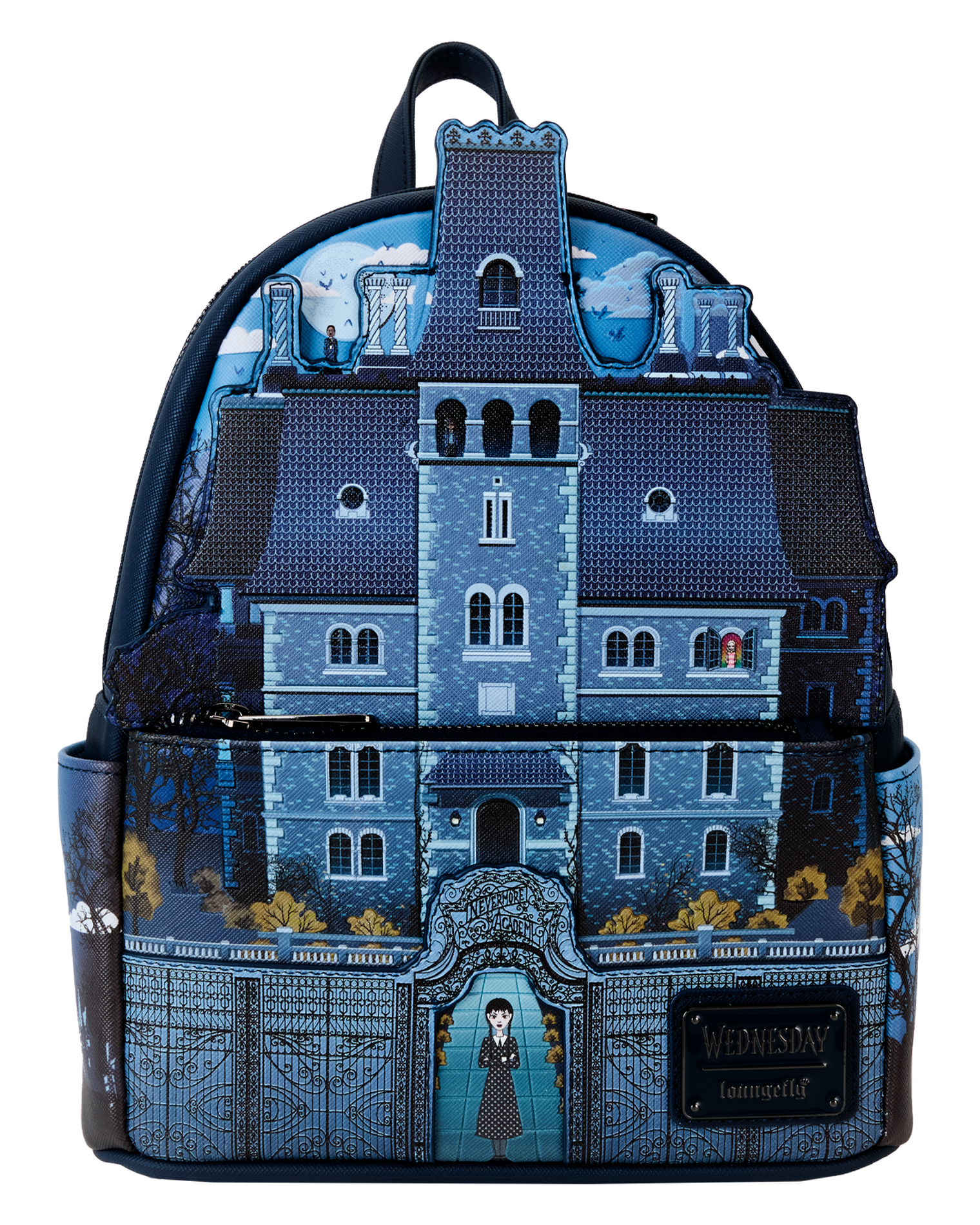 Wednesday Nevermore Academy Castle Glow Mini Backpack