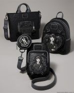 Wednesday Black Roses Convertible Backpack & Tote Crossbody Bag - Image 3