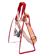 NFL Kansas City Chiefs Clear Convertible Backpack & Tote Crossbody Stadium Bag - Image 4
