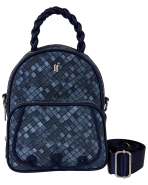 Loungefly Blue Checkered Convertible Mini Backpack & Crossbody Bag