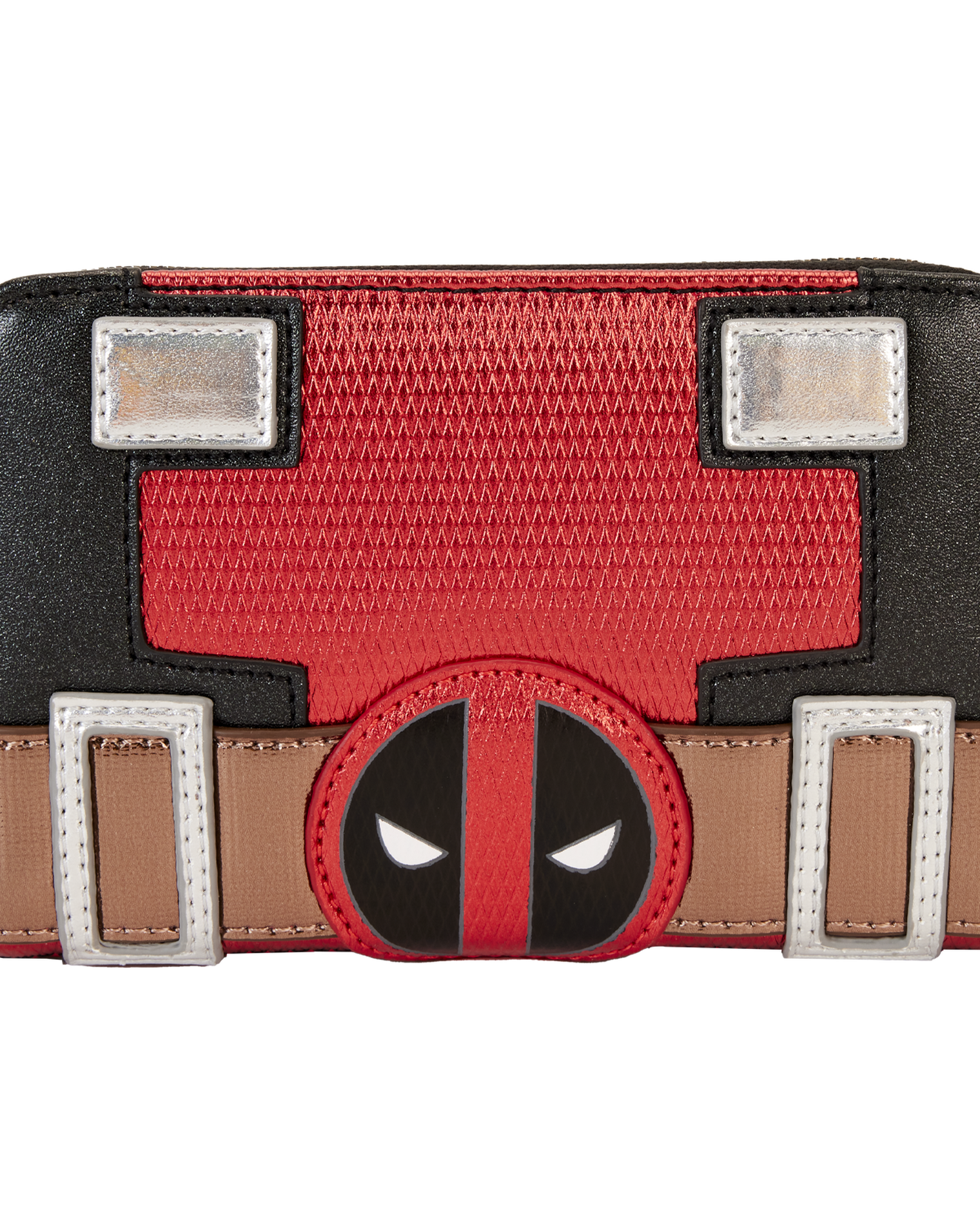 Marvel Metallic Deadpool Cosplay Zip Around Wallet