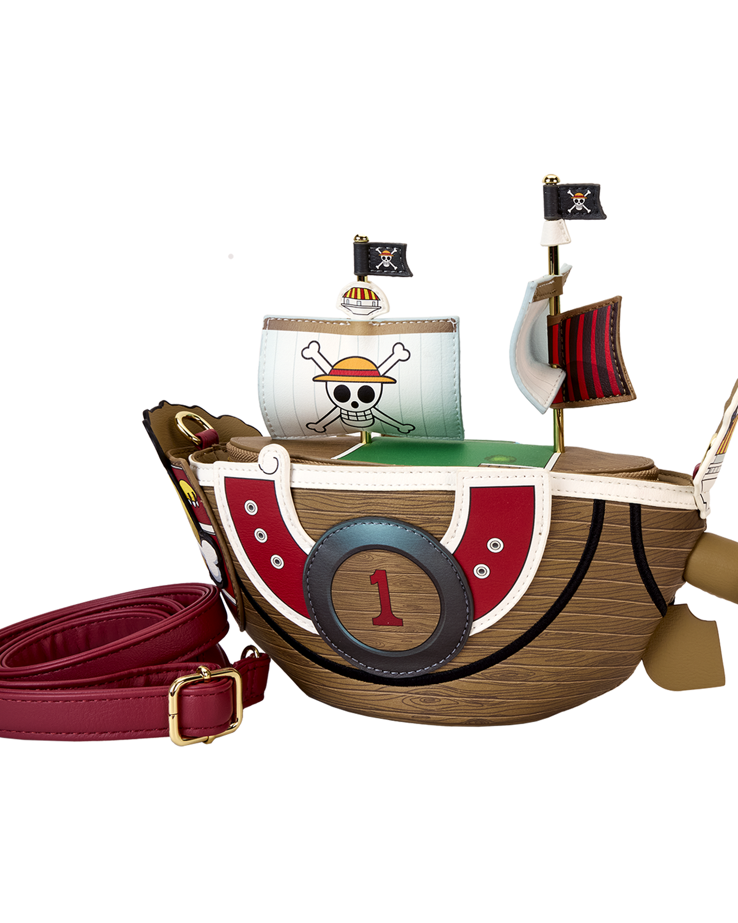 One Piece Thousand Sunny Ship Figural Crossbody Bag