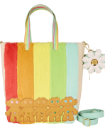 Classic Good Luck Trolls Plush Glitter Tote Crossbody Bag with Coin Bag