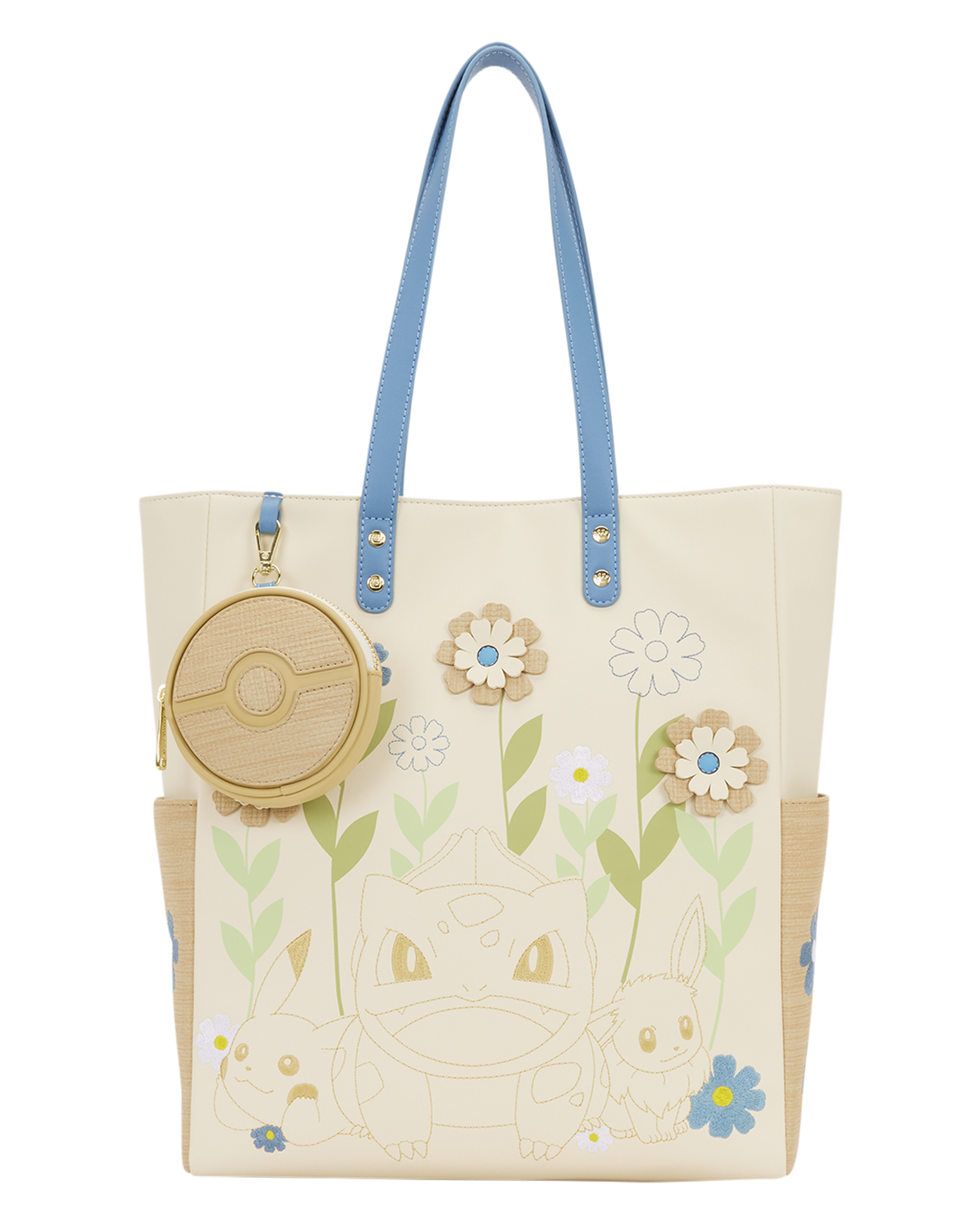 Pokémon Floral Tote Crossbody Bag with Coin Bag