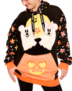 Mickey & Minnie Floral Ghost Glow Unisex Hoodie
