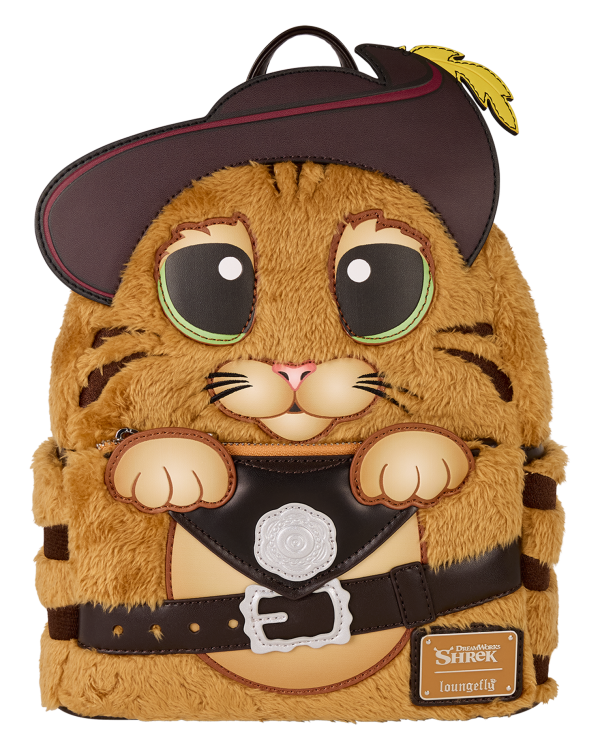 Shrek Puss In Boots Plush Cosplay Mini Backpack