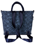 Loungefly Blue Checkered Convertible Backpack & Tote Crossbody Bag - Image 4