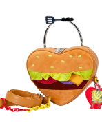 SpongeBob SquarePants Krabby Patty Plush Heart Figural Crossbody Bag