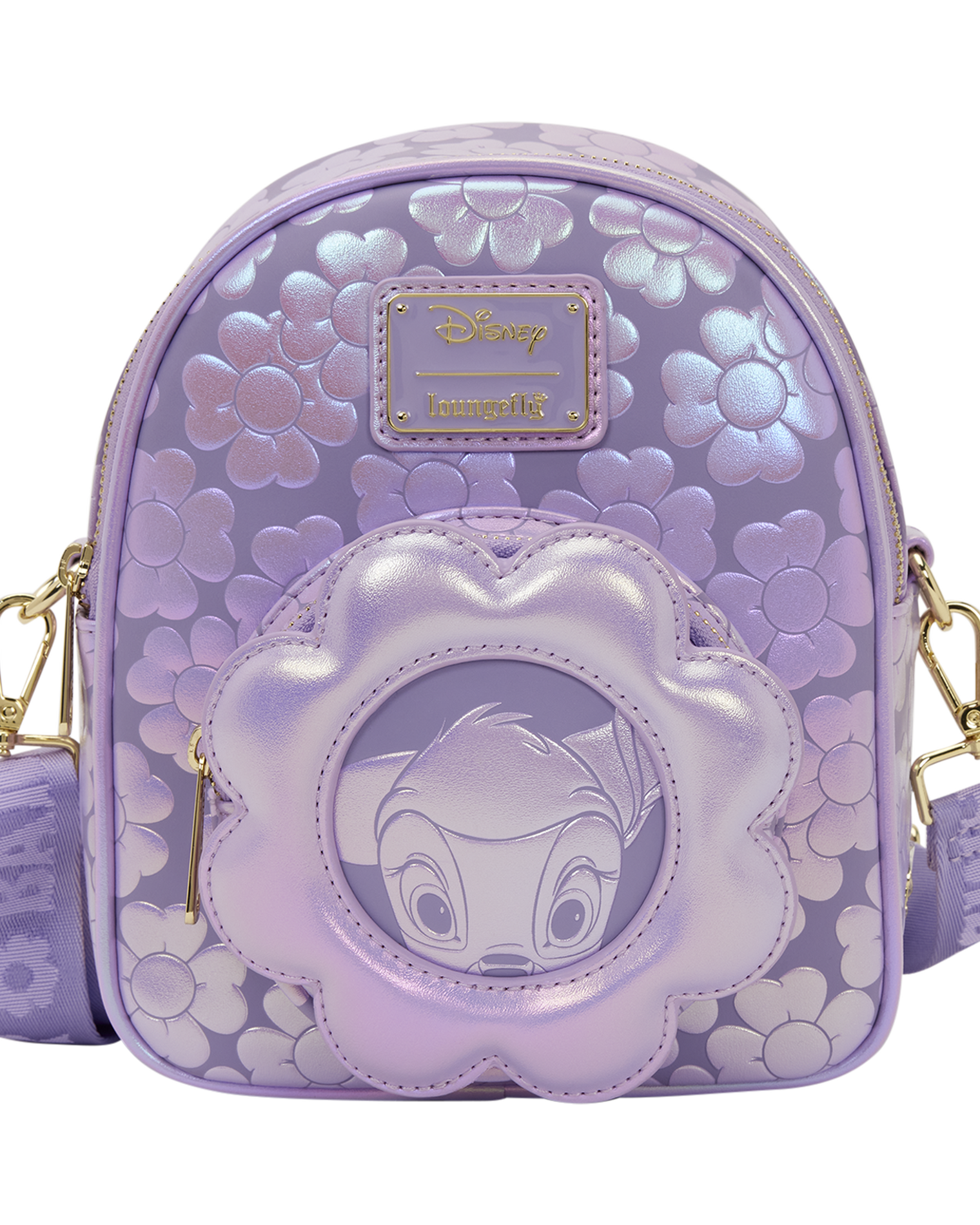 Bambi Iridescent Convertible Mini Backpack & Crossbody Bag