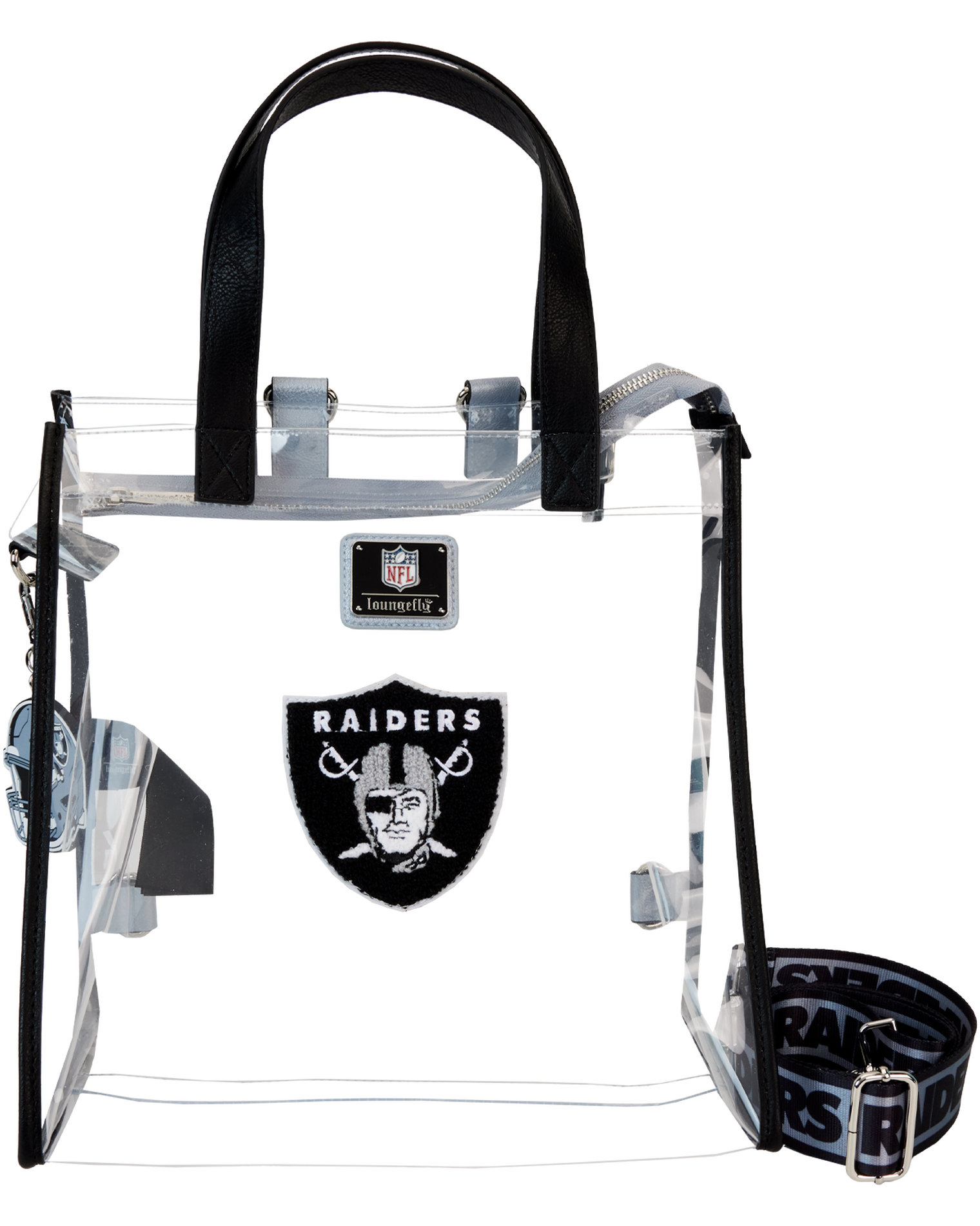 NFL Las Vegas Raiders Clear Convertible Backpack & Tote Crossbody Stadium Bag